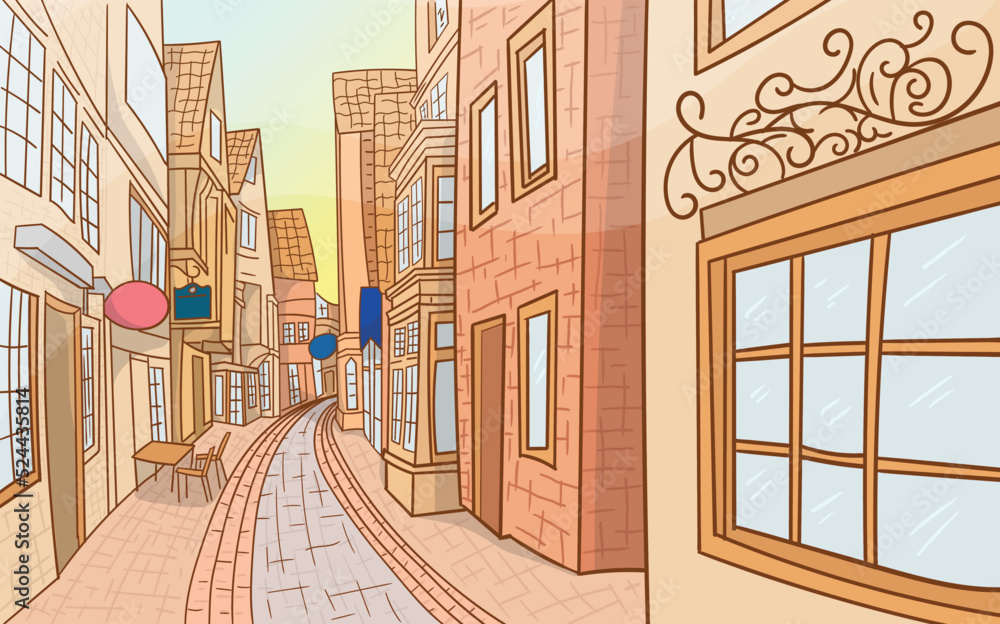 european old town building vector drawing art european old town building vector drawing art