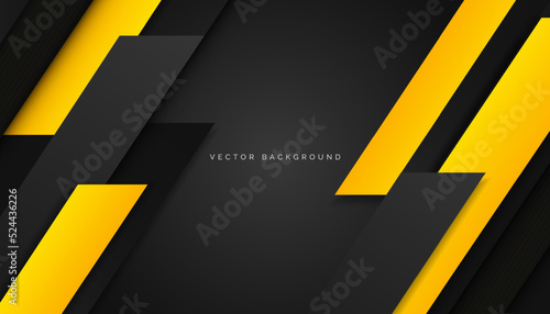 abstract black and yelow gradient overlap modern geometric background