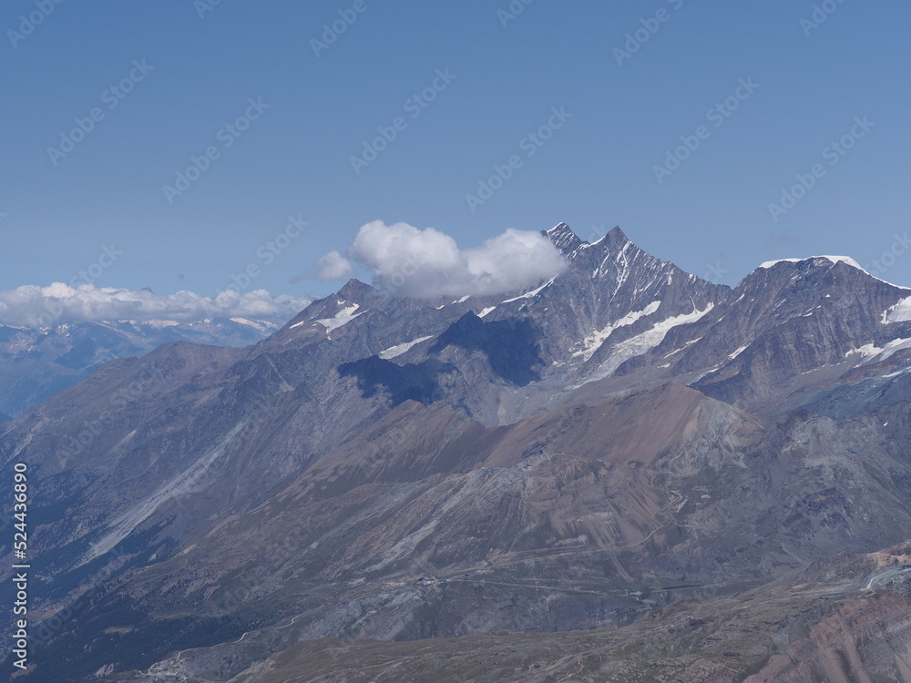 Alpine range seen from Klein Matterhorn in Switzerland