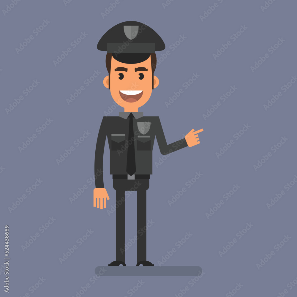 Cop skinny pointing finger at Cop skinny pointing finger at