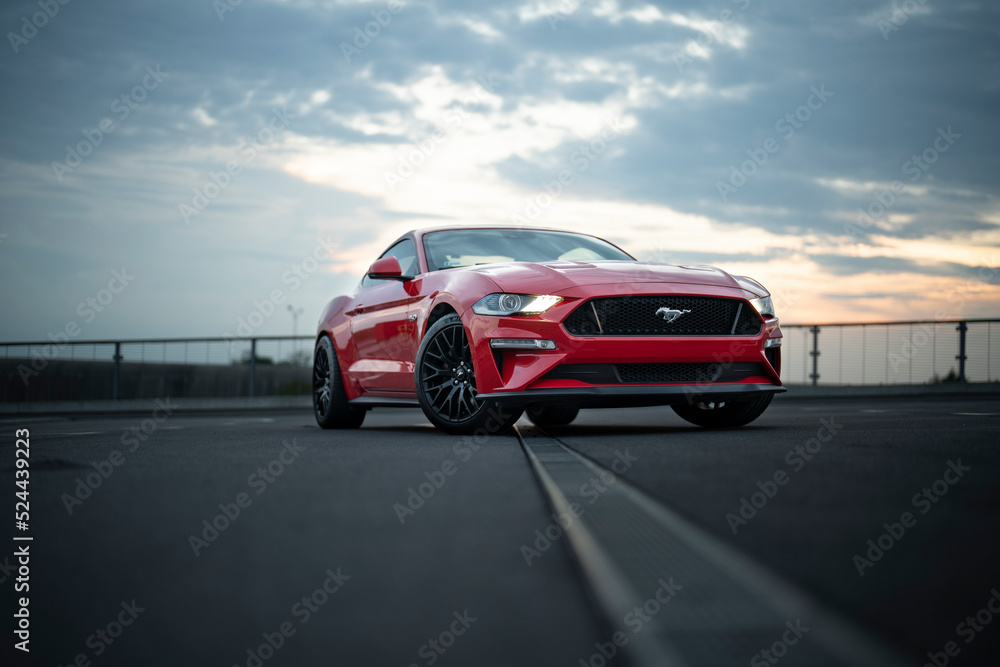 Wroclaw, Poland - August 15, 2022: Fast american sports car Ford Mustang GT,  a true legend Photos | Adobe Stock