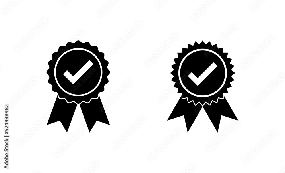 Approved icon vector. Certified Medal Icon