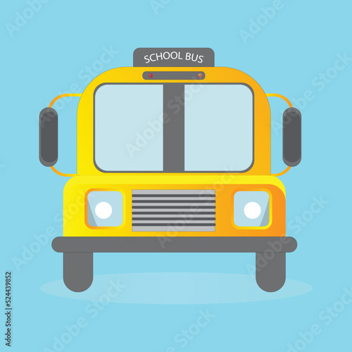 back to the school bus for student travel in yellow color education trip vector illustration 