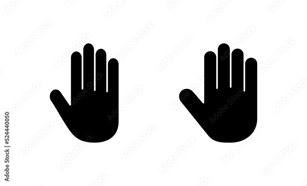 Hand icon vector. hand sign and symbol. palm Hand icon vector. hand sign and symbol. palm