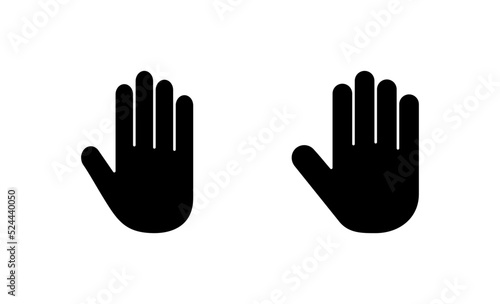 Hand icon vector. hand sign and symbol. palm