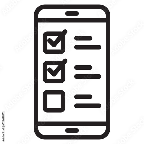 Online survey , Online Service outline icon.