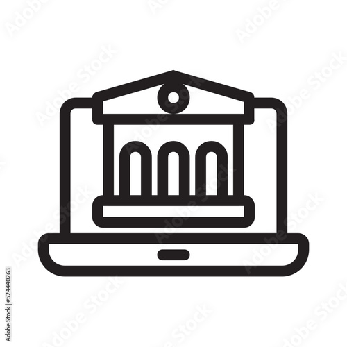 Online banking , Online Service outline icon.