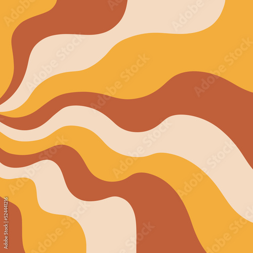 Retro 70s Abstract Mid century boho background vector illustration