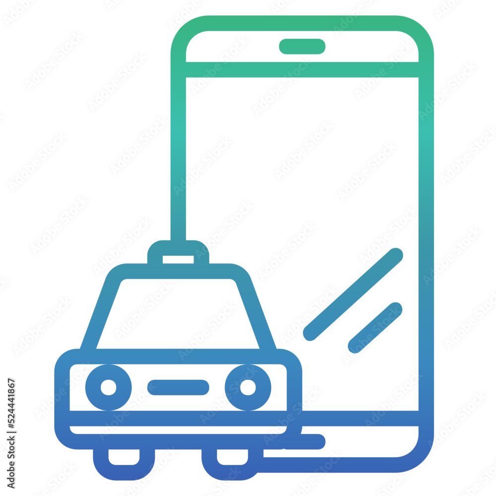 Online taxi service , Online Service gradient icon. Online taxi service , Online Service gradient icon.