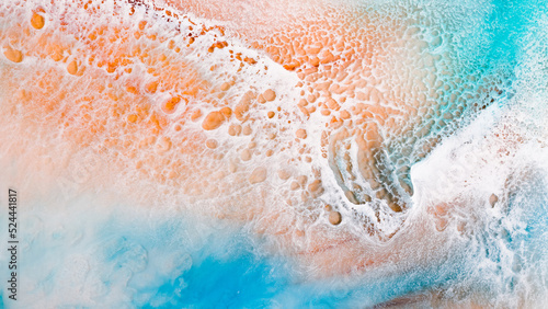 Canvas Print Artistic texture painted with liquid acrylic paints
