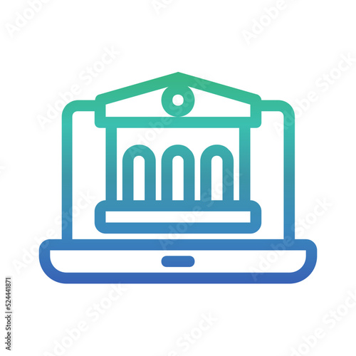 Online banking , Online Service gradient icon.