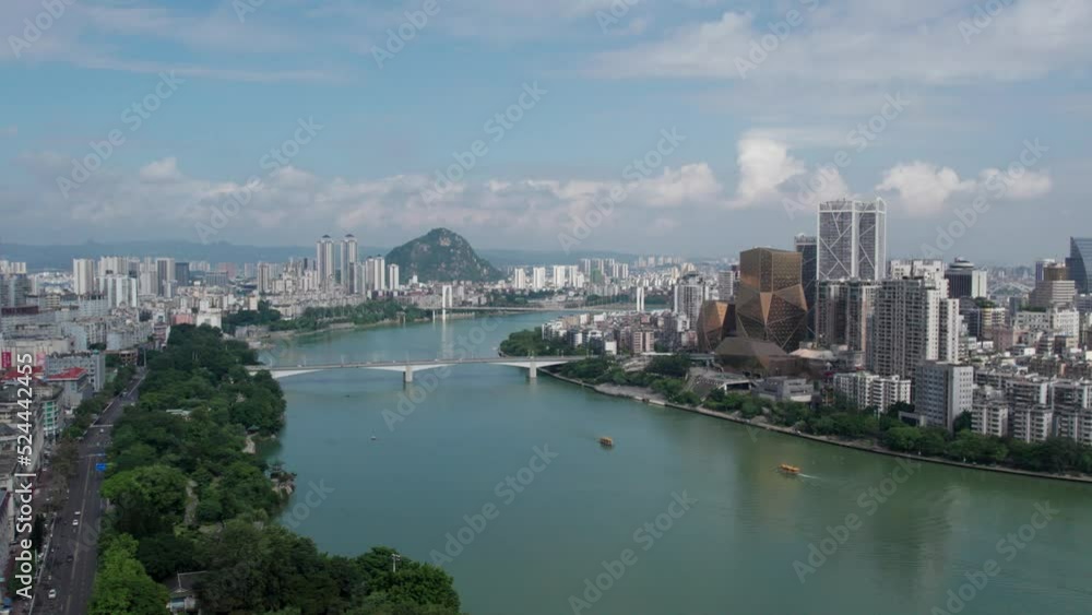 Aerial photography of Liuzhou city landscape in Guangxi Aerial photography of Liuzhou city landscape in Guangxi