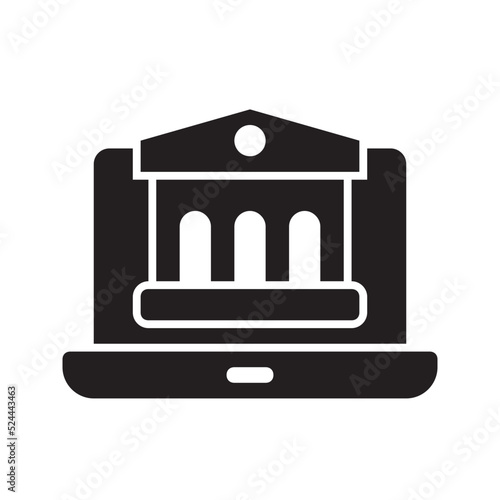 Online banking , Online Service solid icon.
