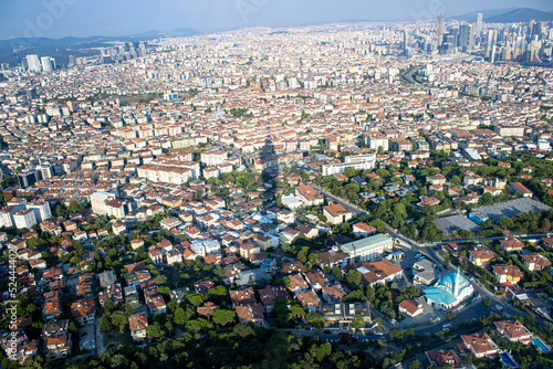 Üsküdar, İstanbul, Turkey - June 30, 2022: Küçük Çamlıca television tower. Istanbul landscape