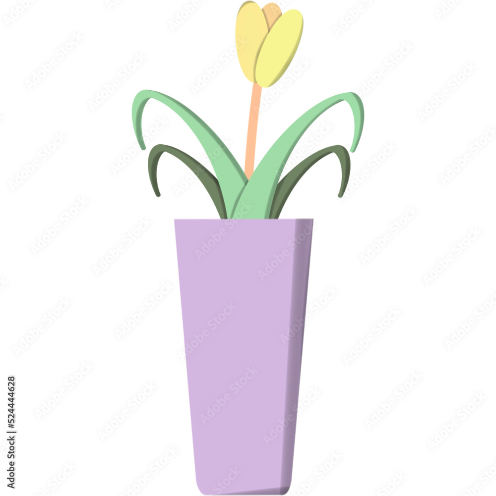 Aesthetic flower Vase Purple Pastel