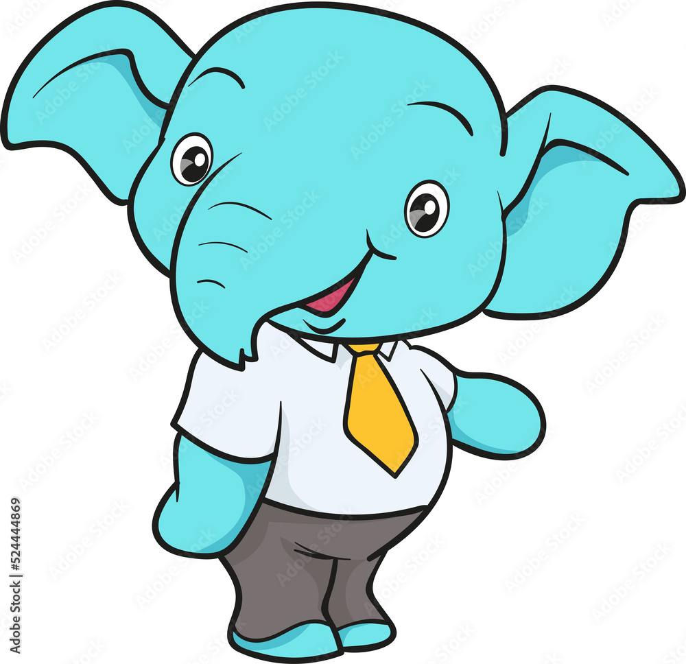 cute elephant cartoon mascot character cute elephant cartoon mascot character
