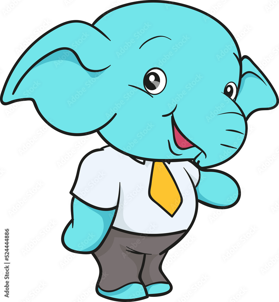 cute elephant cartoon mascot character cute elephant cartoon mascot character