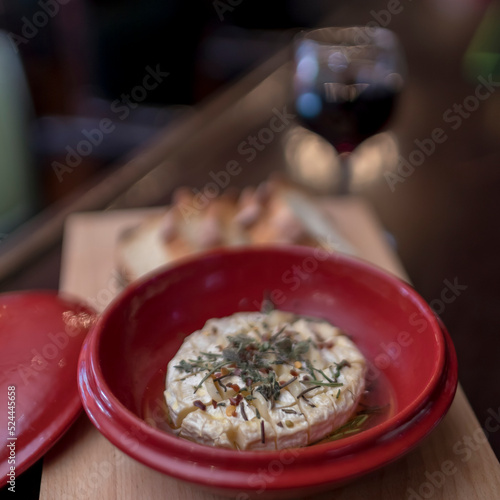 Brie Cheese and Wine photo