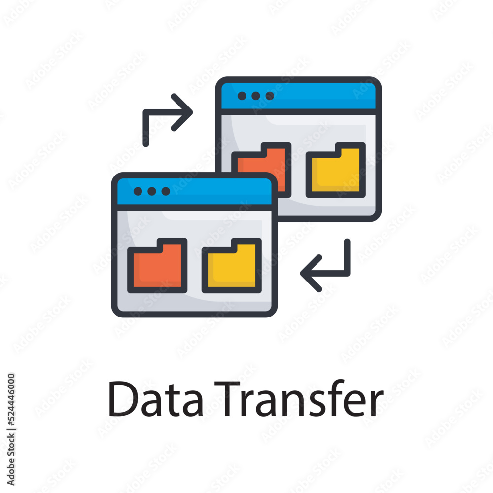 Data Transfer vector filled outline Icon Design illustration. Miscellaneous Symbol on White background EPS 10 File