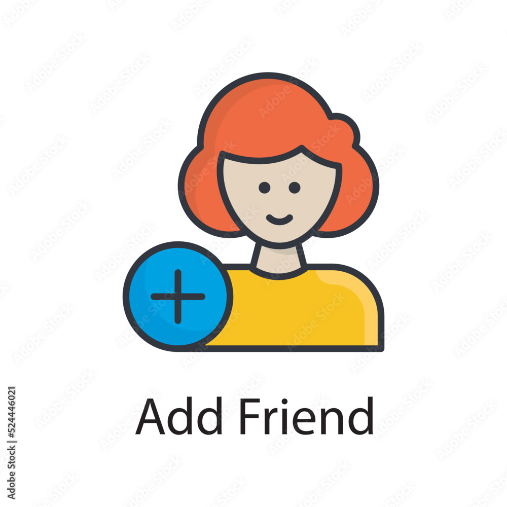 Add Friend vector filled outline Icon Design illustration. Miscellaneous Symbol on White background EPS 10 File