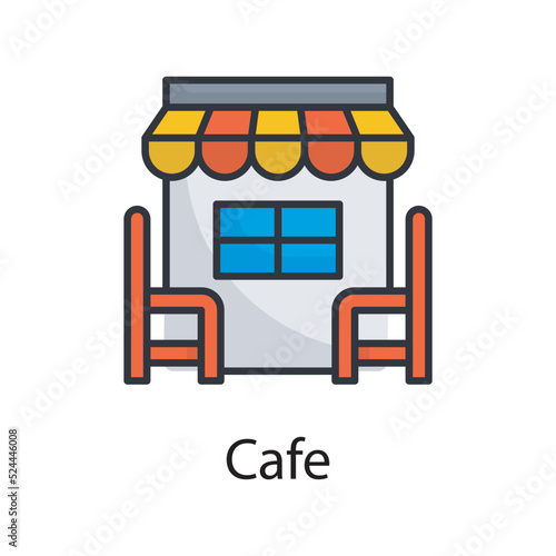 Cafe vector filled outline Icon Design illustration. Miscellaneous Symbol on White background EPS 10 File