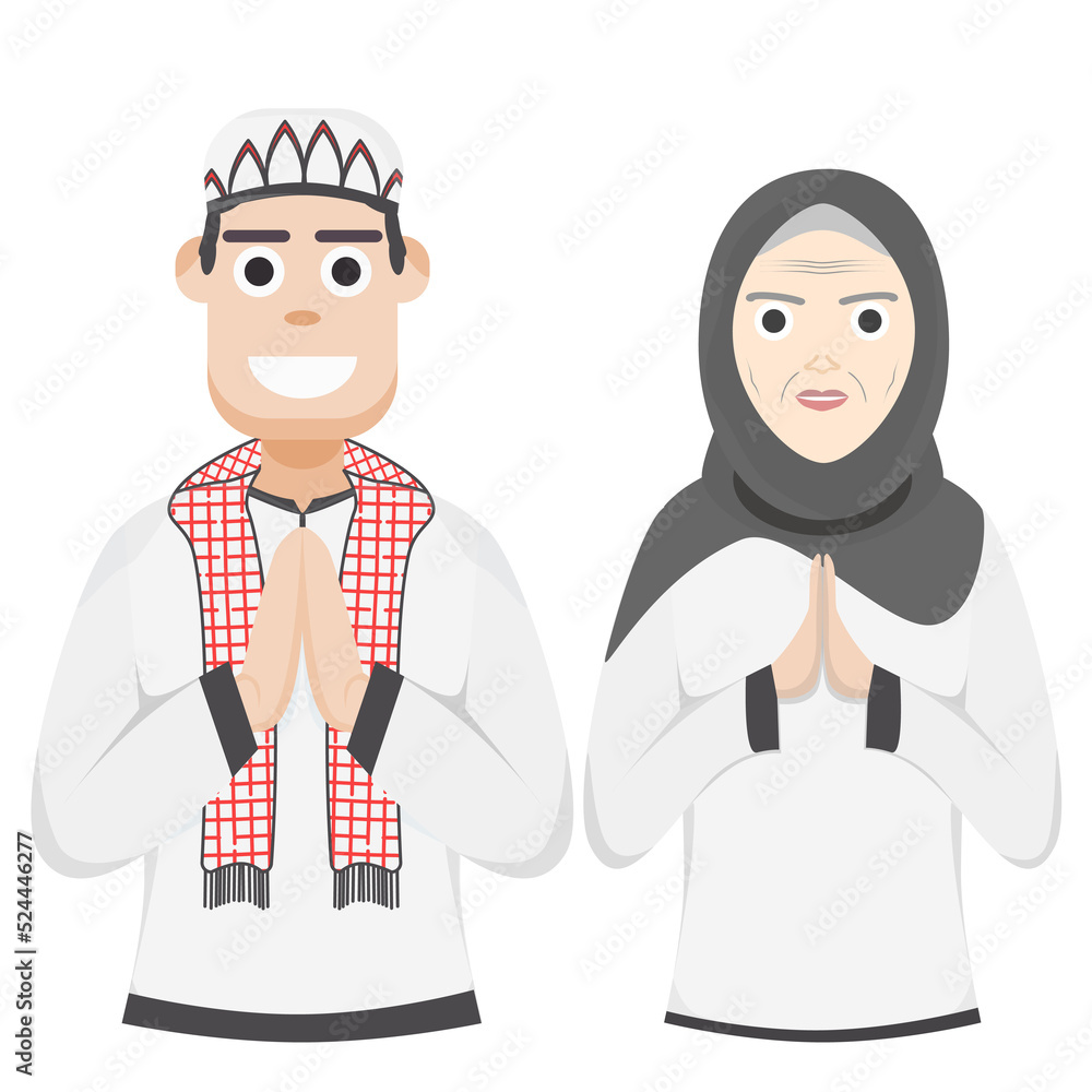 Couple Happy Eid Al Fitr Adha Ramadan Pose Give Wishing Couple Happy Eid Al Fitr Adha Ramadan Pose Give Wishing