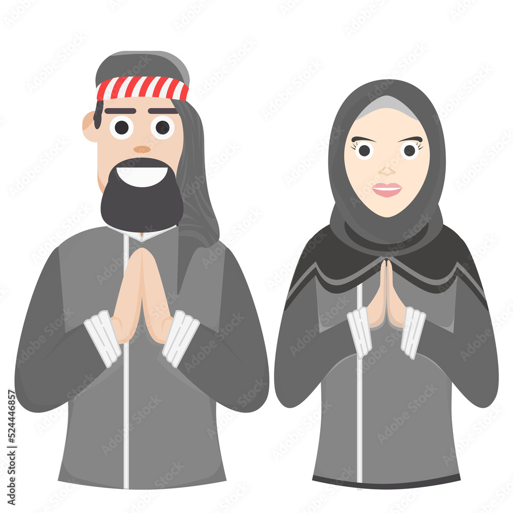 Couple Happy Eid Al Fitr Adha Ramadan Pose Give Wishing Couple Happy Eid Al Fitr Adha Ramadan Pose Give Wishing