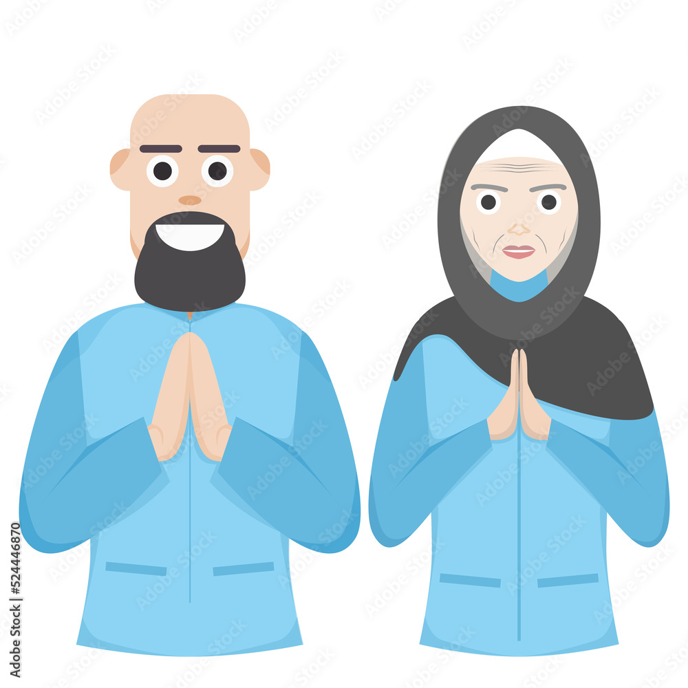 Couple Happy Eid Al Fitr Adha Ramadan Pose Give Wishing Couple Happy Eid Al Fitr Adha Ramadan Pose Give Wishing