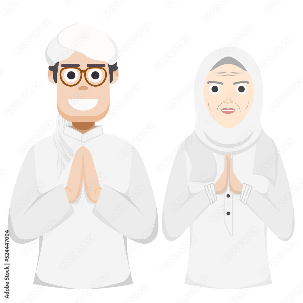 Couple Happy Eid Al Fitr Adha Ramadan Pose Give Wishing Couple Happy Eid Al Fitr Adha Ramadan Pose Give Wishing