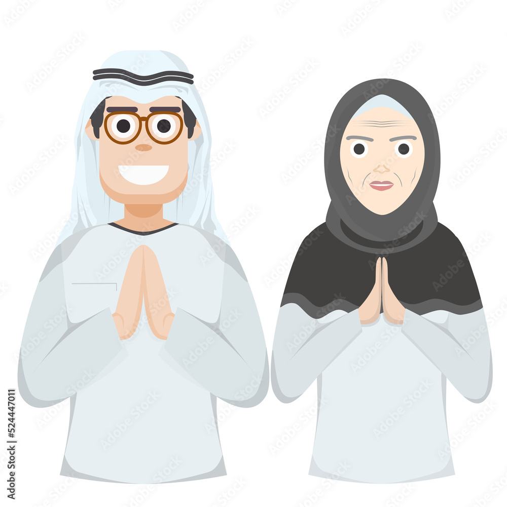 Couple Happy Eid Al Fitr Adha Ramadan Pose Give Wishing Couple Happy Eid Al Fitr Adha Ramadan Pose Give Wishing
