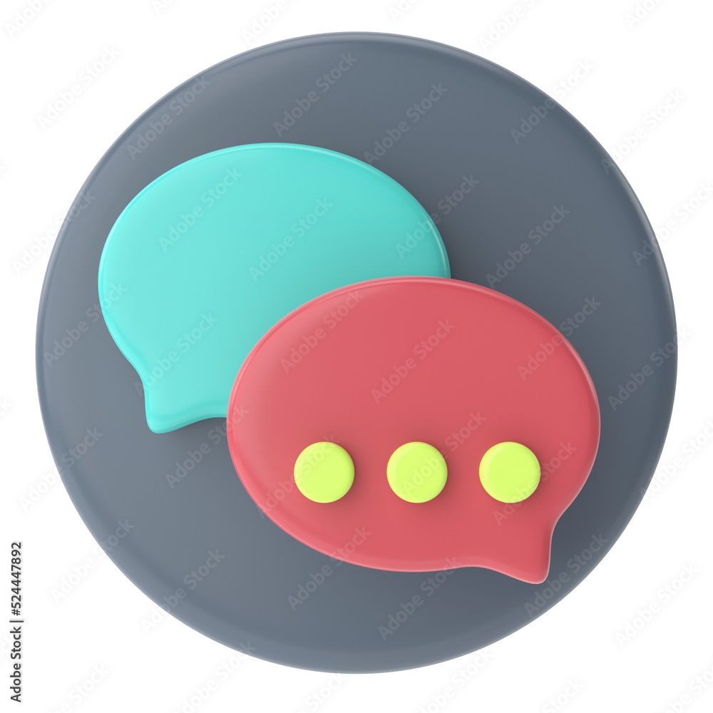 Live chat icon. 3D icon. Live chat icon. 3D icon.
