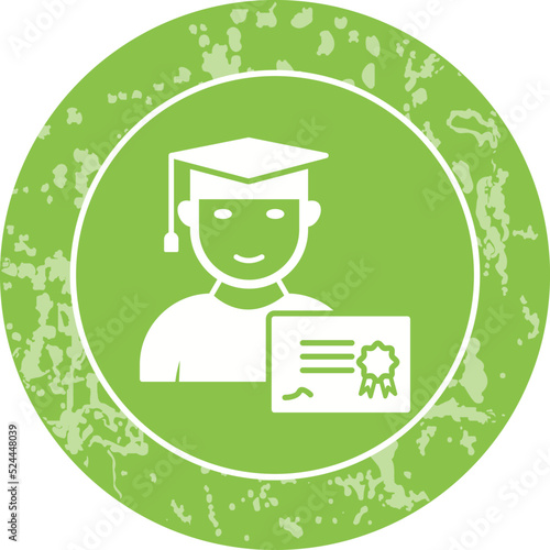 Unique Receiving Diploma Vector Icon