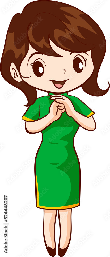 cute woman character in chinese traditional style cute woman character in chinese traditional style