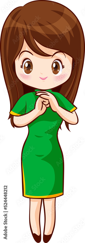 cute woman character in chinese traditional style cute woman character in chinese traditional style