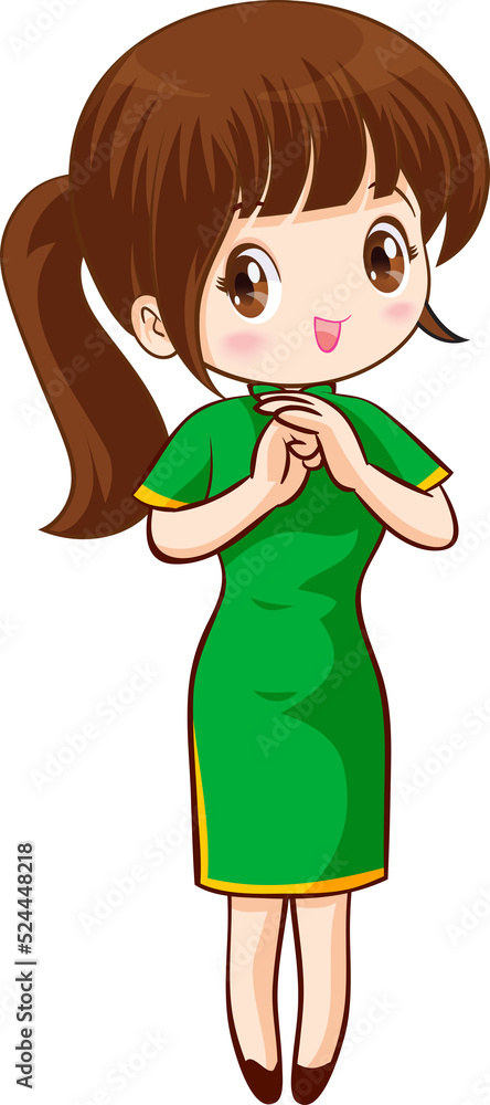 cute woman character in chinese traditional style cute woman character in chinese traditional style