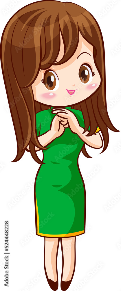cute woman character in chinese traditional style cute woman character in chinese traditional style