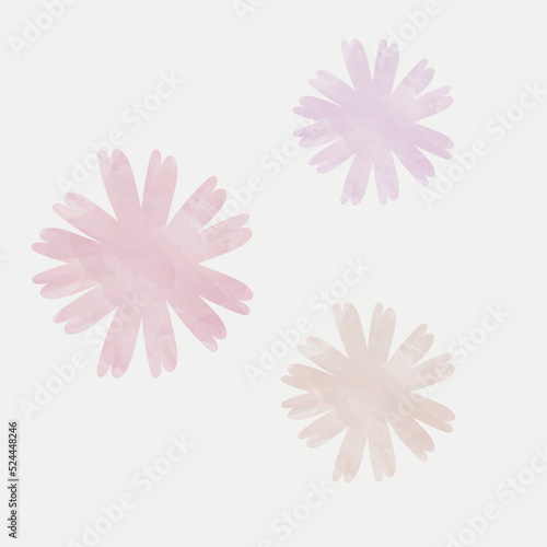 Abstract watercolor floral collection, pink petals of daisy. Blooming flowers set, female design elements in isolation for decoration, wedding invitation. Beautiful petals, herbs, plants, daisy vector © Alexandra