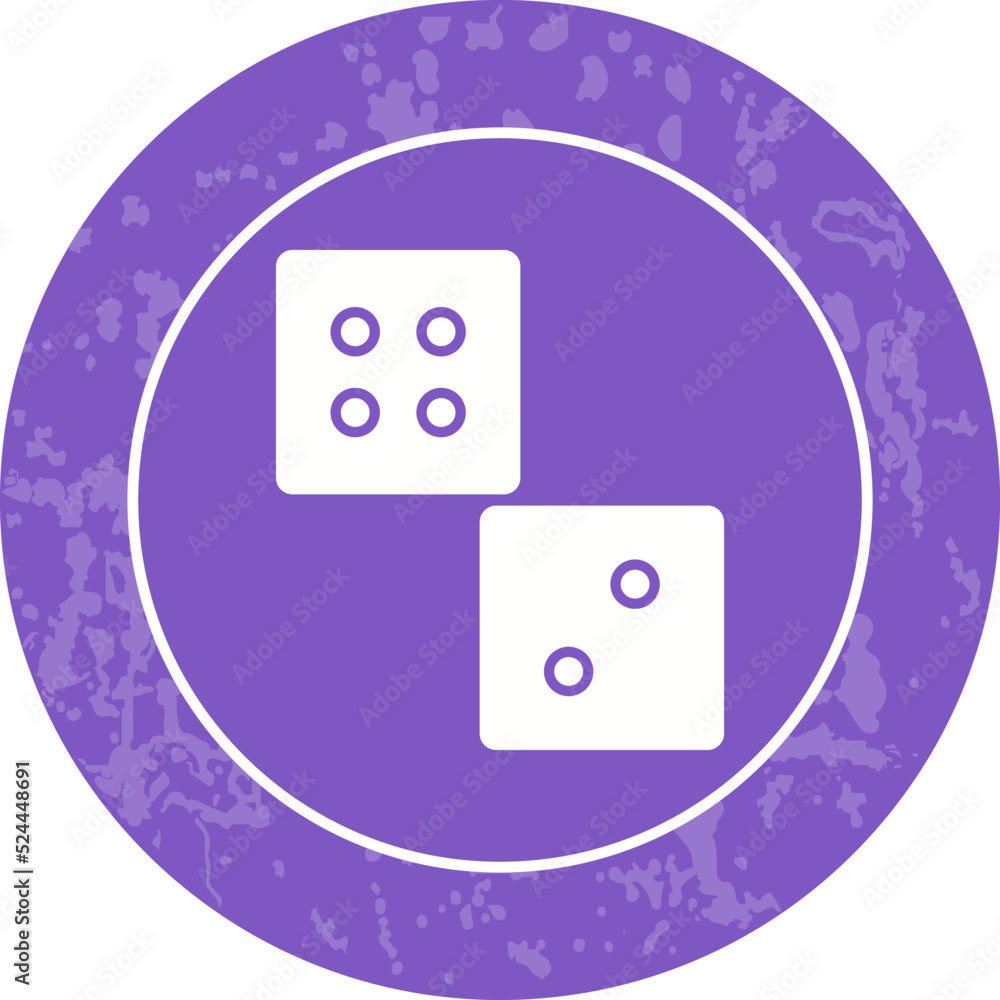 Unique Dice Vector Icon Unique Dice Vector Icon