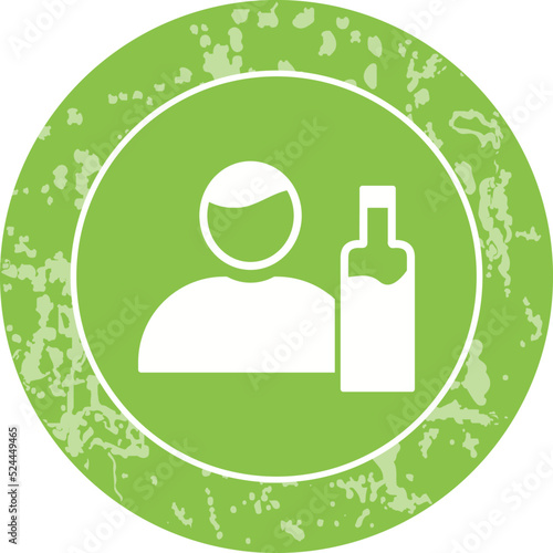 Unique Man And Drink Vector Icon