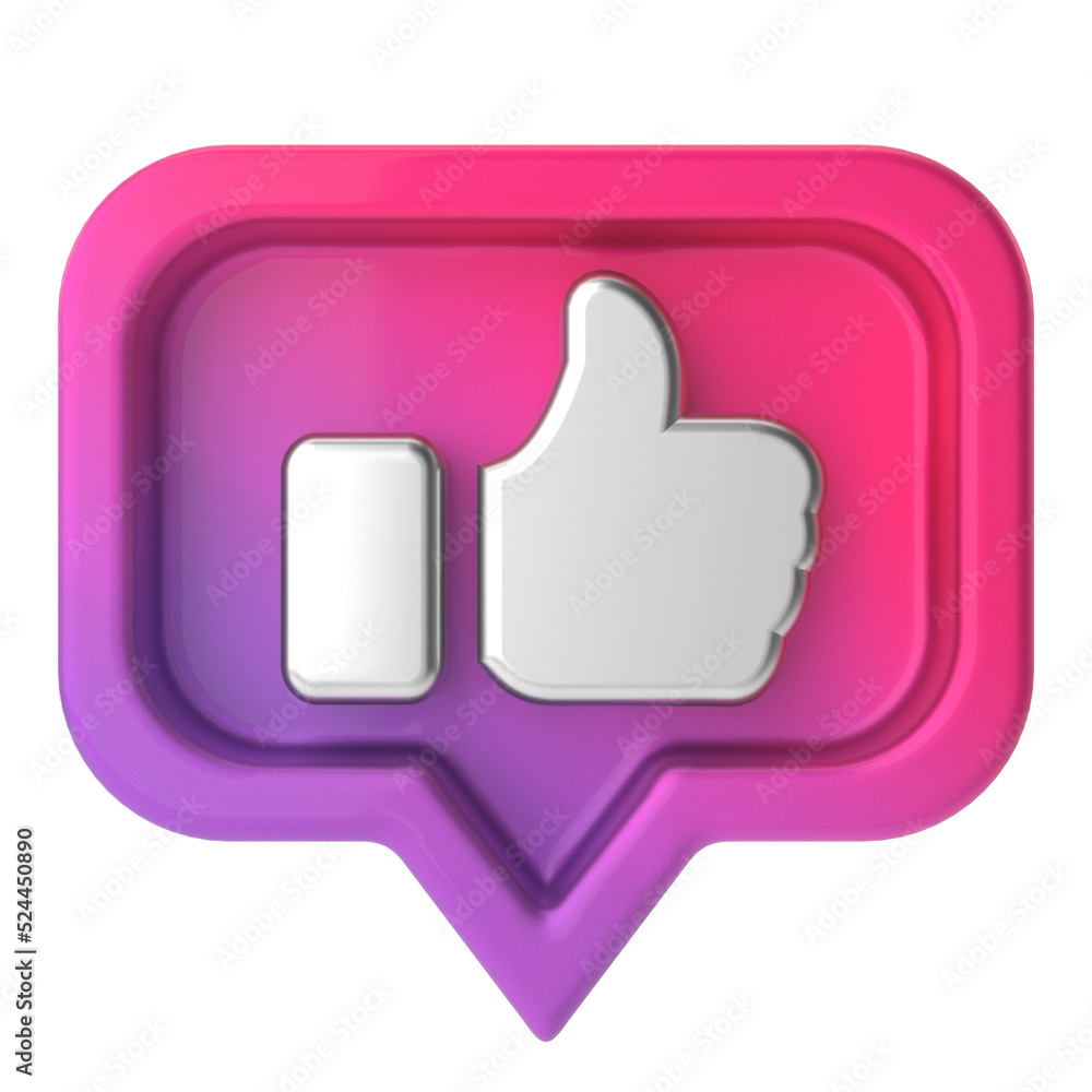3D like icon. 3D icon. 3D illustration. 3D like icon. 3D icon. 3D illustration.