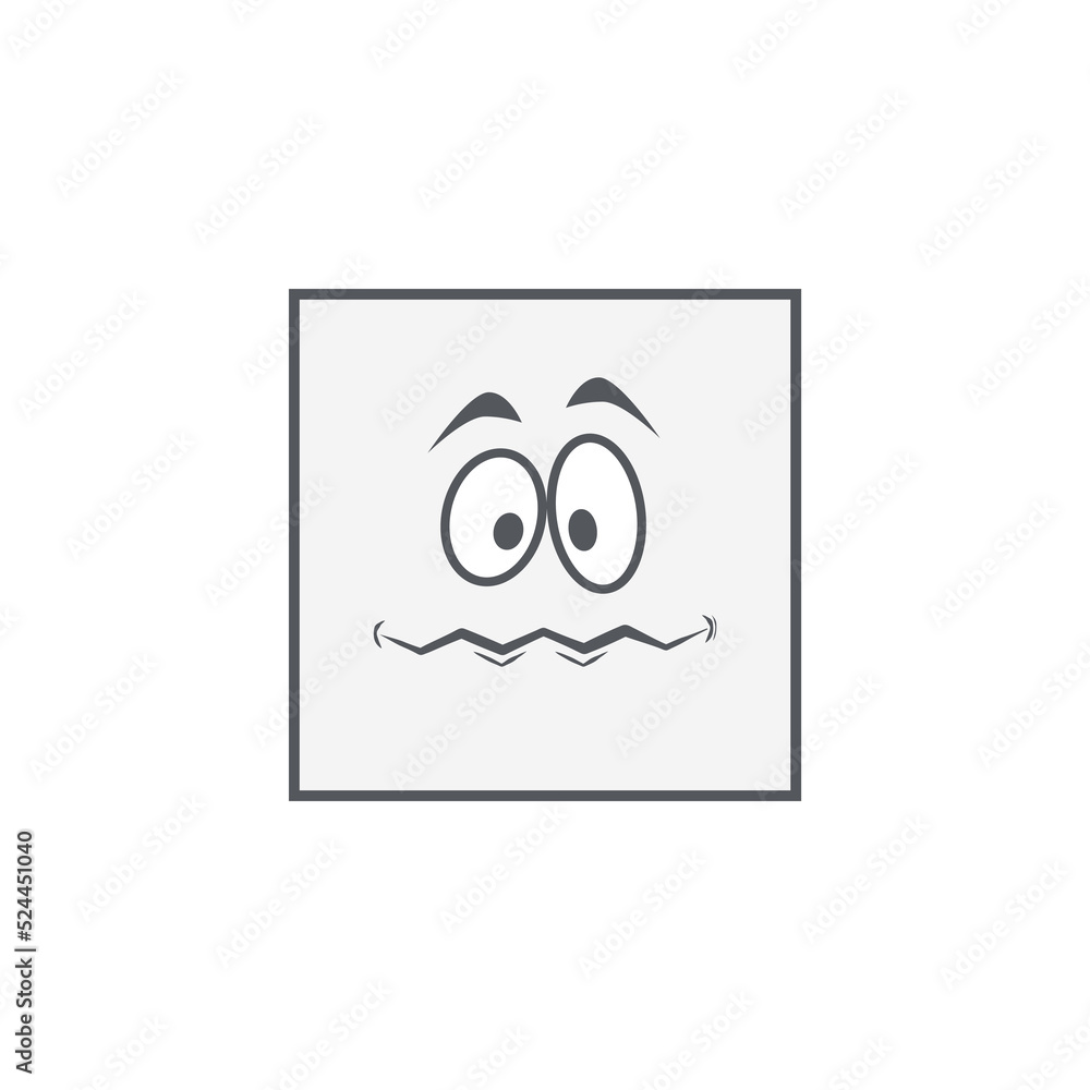 Naklejka premium Emoticon Doodle Cute Basic Shape With Expression