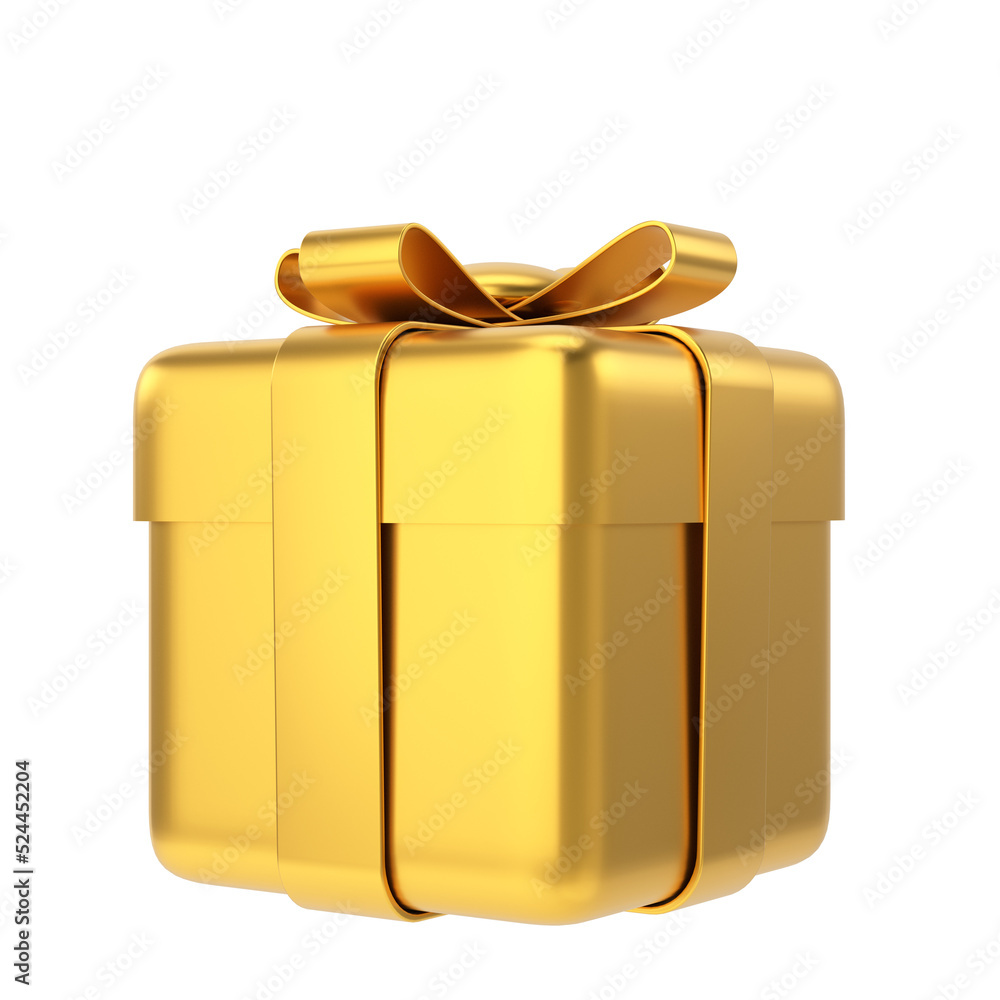 Gift box. 3D Christmas element. Gift box. 3D Christmas element.