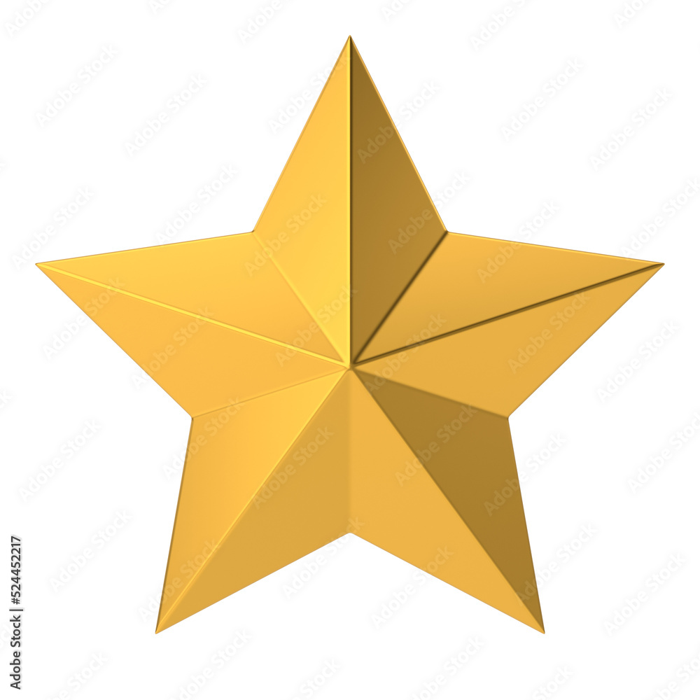 Obraz premium Star. 3D Christmas element.
