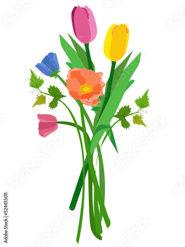 Beautiful flower tree plants vector illustration design element