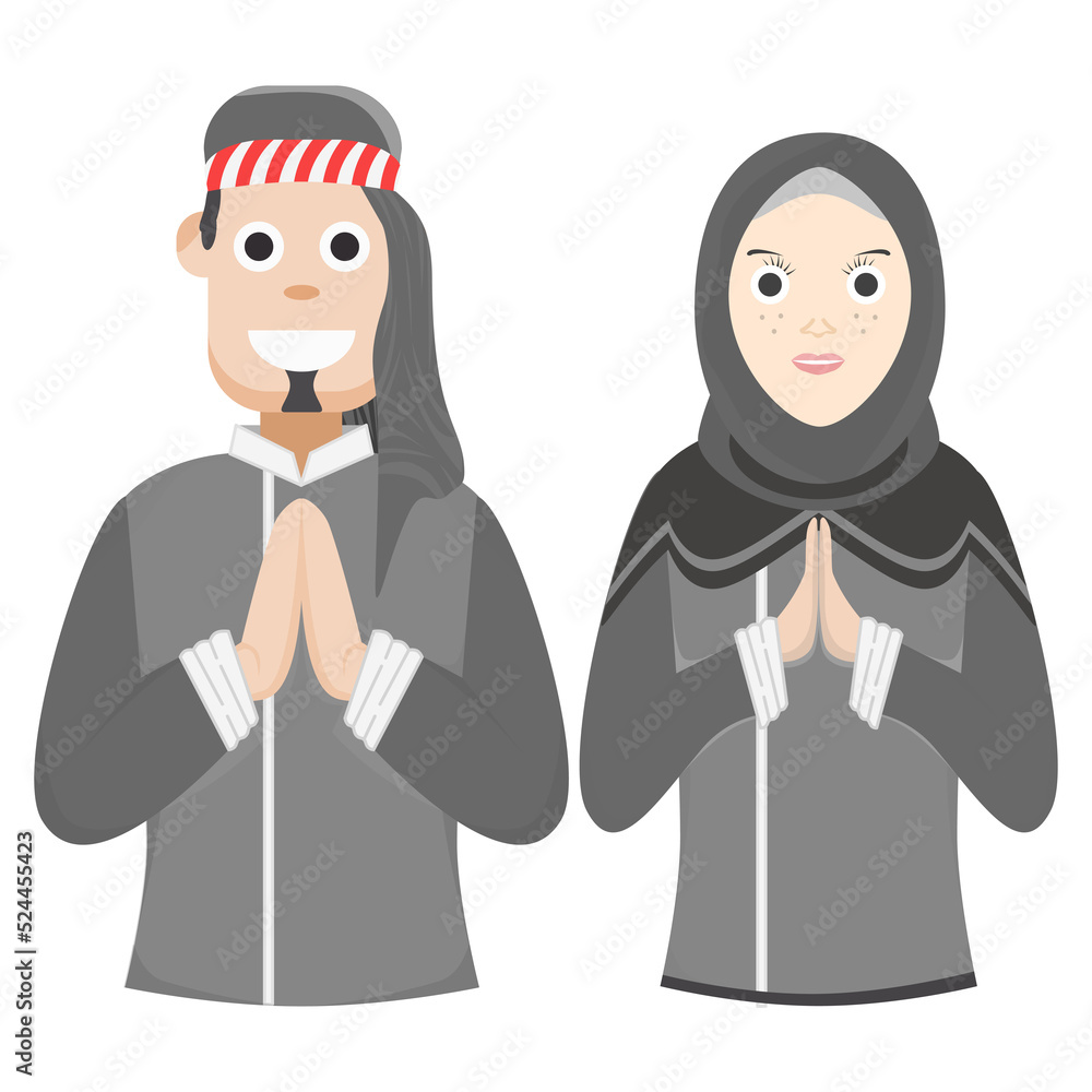Muslim Couple Black Costume Muslim Couple Black Costume