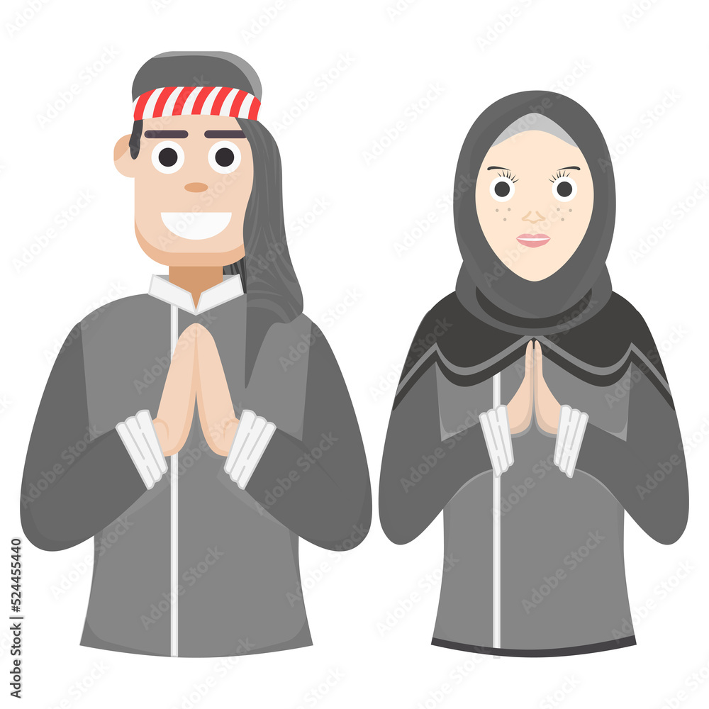 Muslim Couple Black Costume Muslim Couple Black Costume
