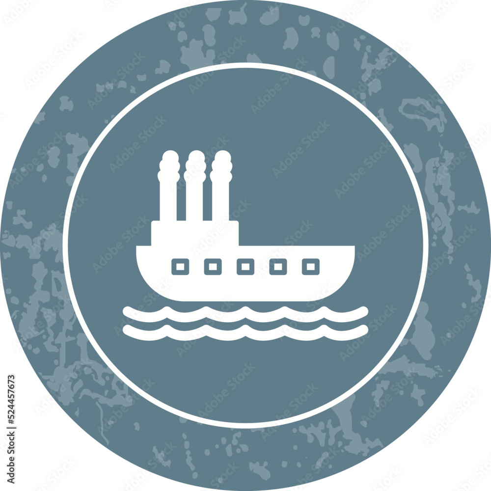 Naklejka premium Steamboat Icon