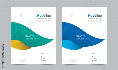 Cover design for annual report and business catalog, magazine, flyer or booklet. Brochure template layout. A4 cover vector EPS-10