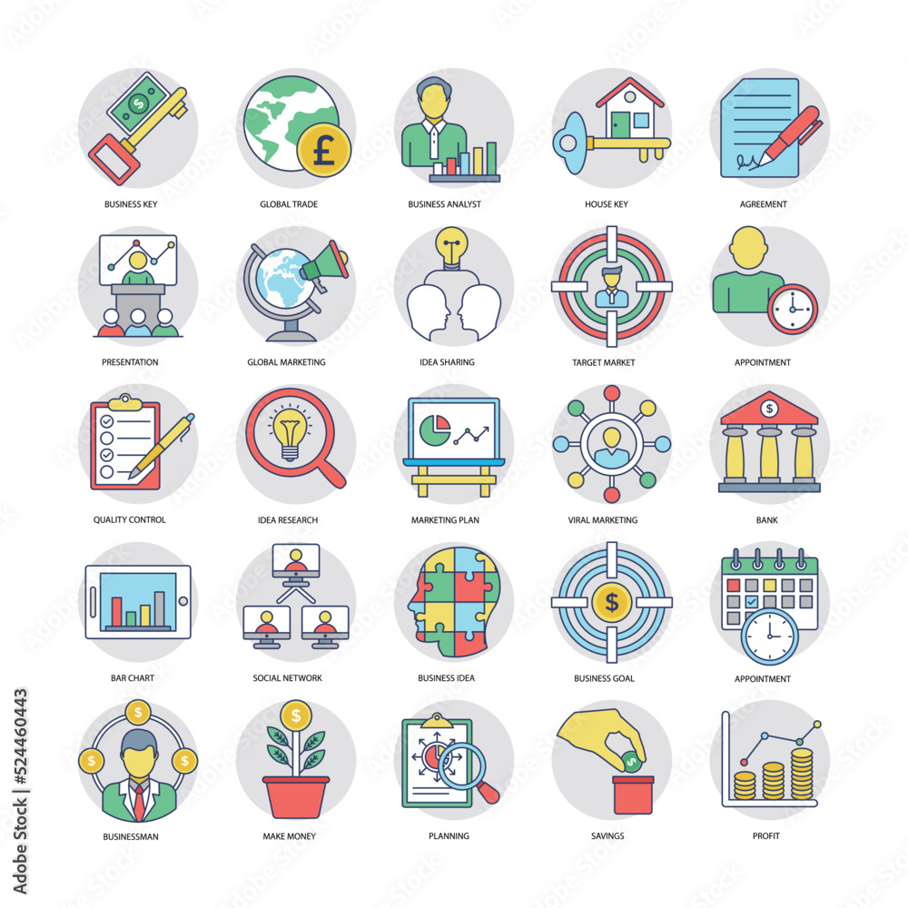 A Set Of Flat Business Icons
A Set Of Flat Business Icons