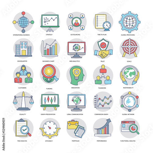 Business Flat Icons Set 

